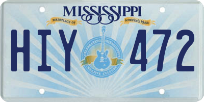MS license plate HIY472