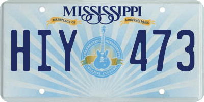 MS license plate HIY473