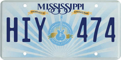 MS license plate HIY474