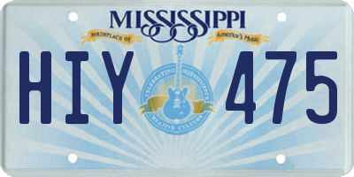 MS license plate HIY475