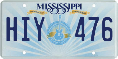 MS license plate HIY476