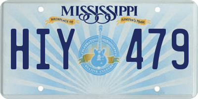 MS license plate HIY479