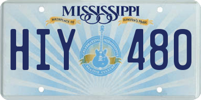 MS license plate HIY480