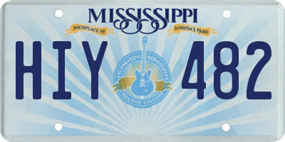 MS license plate HIY482