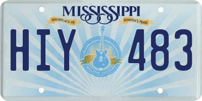 MS license plate HIY483