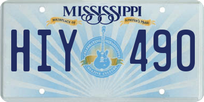 MS license plate HIY490
