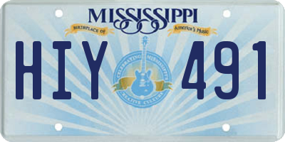 MS license plate HIY491