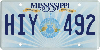 MS license plate HIY492
