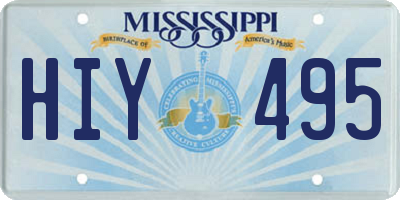MS license plate HIY495