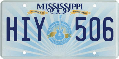 MS license plate HIY506