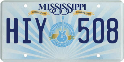 MS license plate HIY508