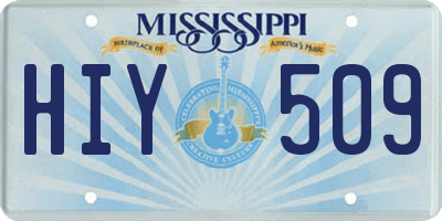 MS license plate HIY509