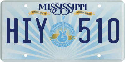 MS license plate HIY510