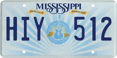 MS license plate HIY512