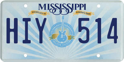 MS license plate HIY514
