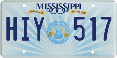 MS license plate HIY517