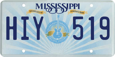 MS license plate HIY519