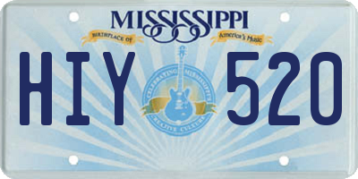 MS license plate HIY520