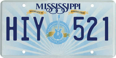 MS license plate HIY521