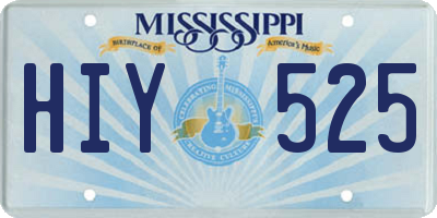 MS license plate HIY525