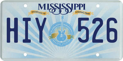 MS license plate HIY526