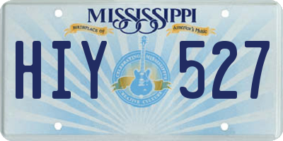 MS license plate HIY527