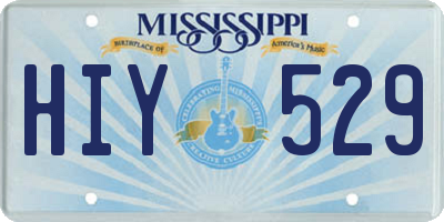 MS license plate HIY529