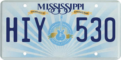 MS license plate HIY530