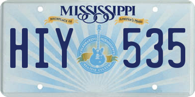 MS license plate HIY535