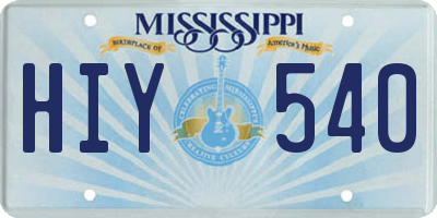 MS license plate HIY540