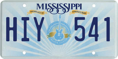 MS license plate HIY541