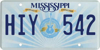 MS license plate HIY542
