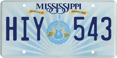 MS license plate HIY543
