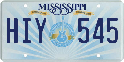 MS license plate HIY545