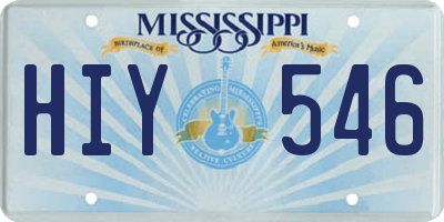 MS license plate HIY546