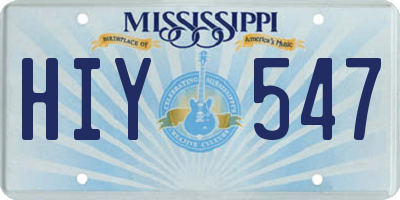MS license plate HIY547