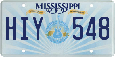 MS license plate HIY548