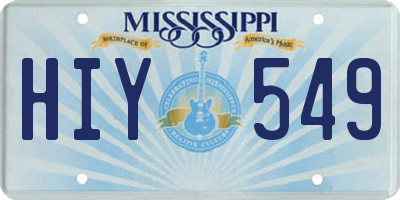 MS license plate HIY549