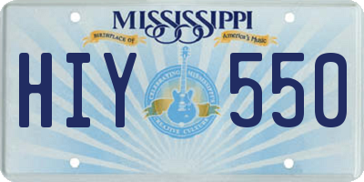 MS license plate HIY550