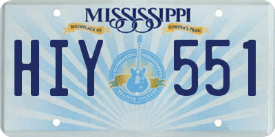 MS license plate HIY551