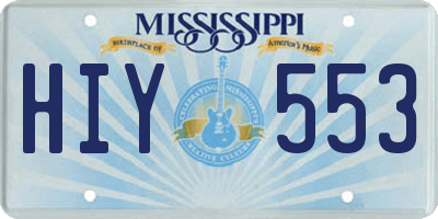 MS license plate HIY553