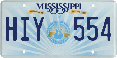 MS license plate HIY554