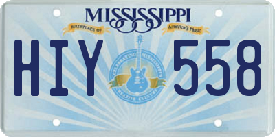 MS license plate HIY558