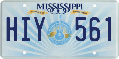 MS license plate HIY561