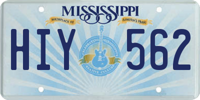 MS license plate HIY562