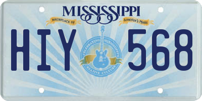 MS license plate HIY568