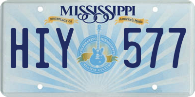 MS license plate HIY577