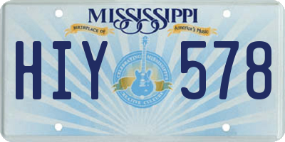 MS license plate HIY578