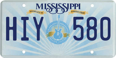 MS license plate HIY580