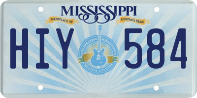 MS license plate HIY584